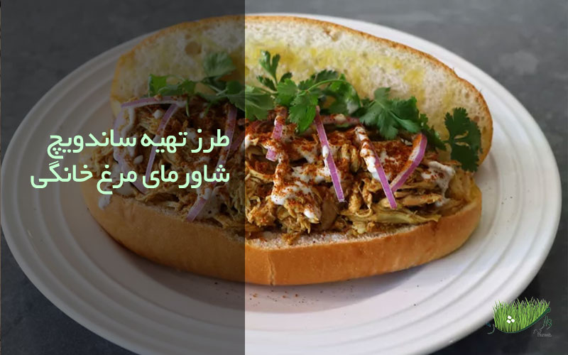 فروشگاه مزرعه وارش - طرز تهیه ساندویچ شاورمای مرغ خانگی